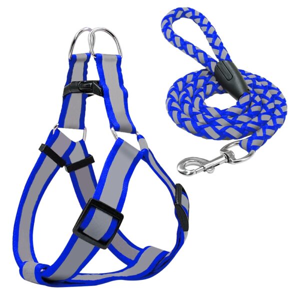 Step-in Reflective Nylon Dog Vest with Leash Set - Image 5
