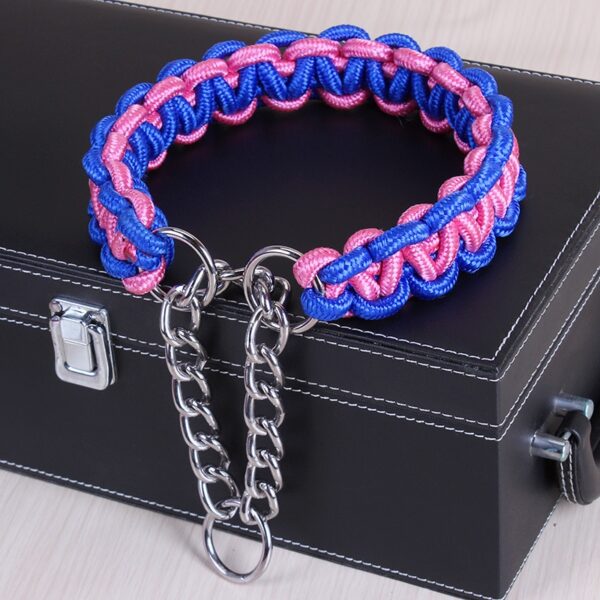 Bright Braided Nylon Dog's Collar - Image 4