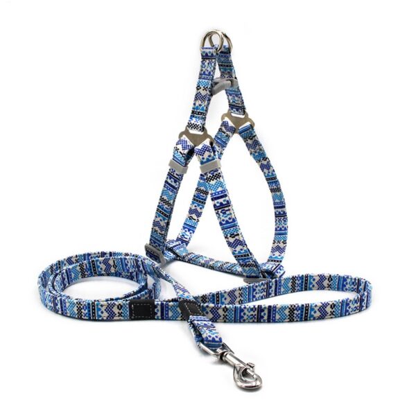 Dog's Boho Print Harness with Leash - Image 3