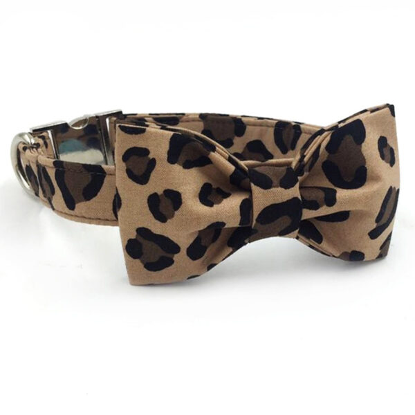 Dog's Leopard Patterned Collar and Leash Set - Image 6