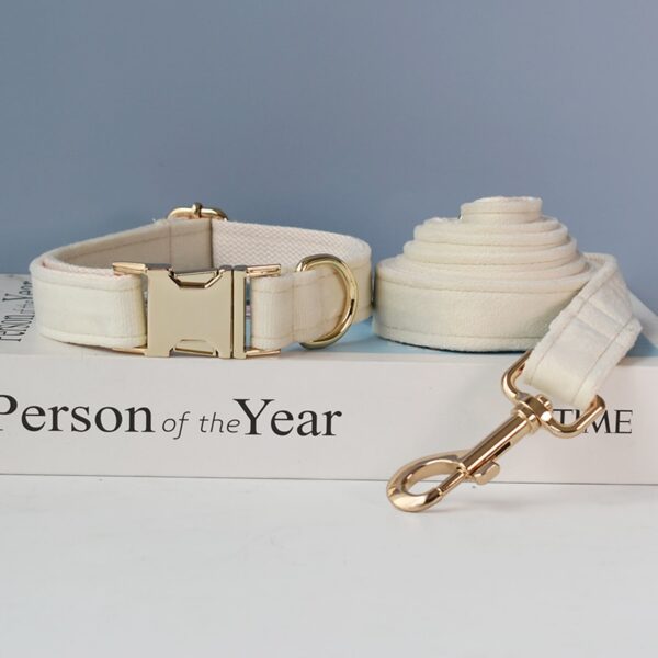 Dog's Personalized White Collar - Image 4