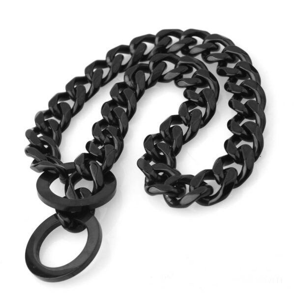 Wide Stainless Steel Chain Dog Collar - Image 6
