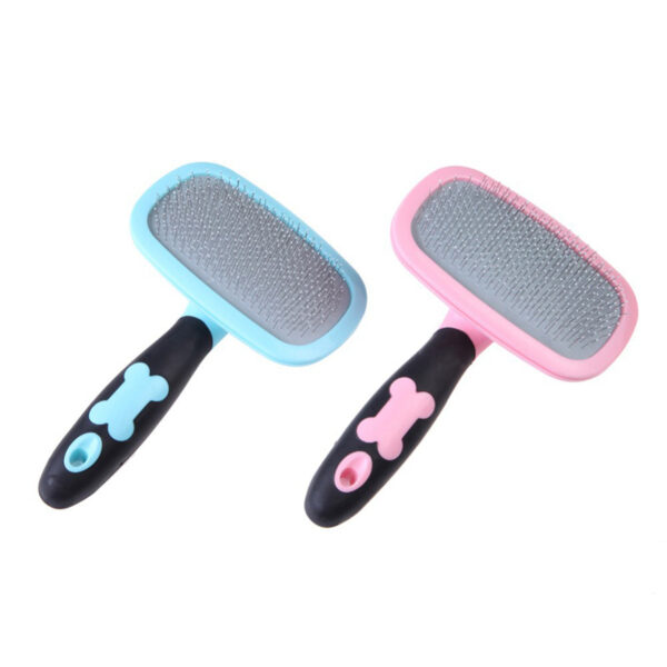 Plastic Dog's Brush with Metal Teeth