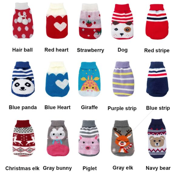 Warm Printed Sweater for Cats - Image 3
