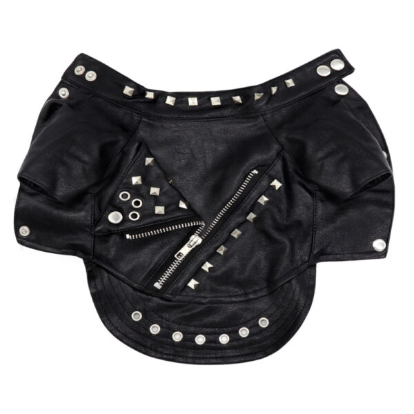 Black Leather Jacket for Cats - Image 3
