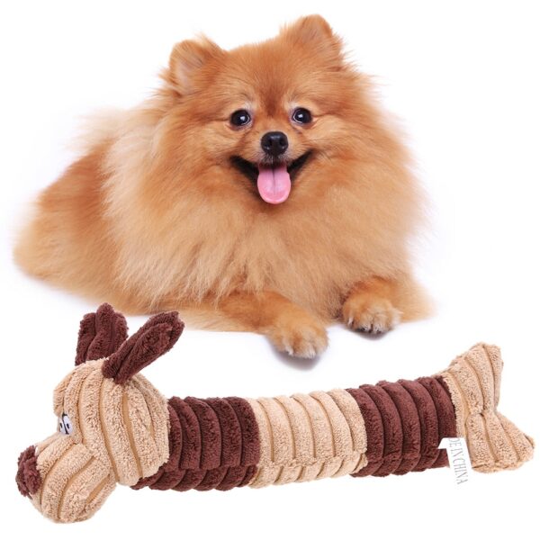 Amusing Dog Shaped Chewing Plush Pet's Toy - Image 3