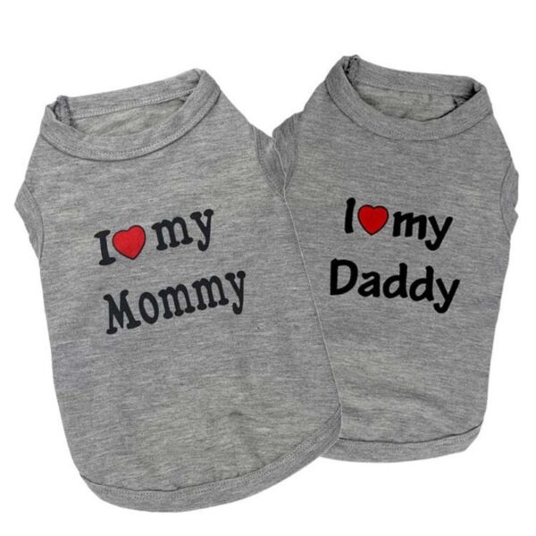 Lovely Inscribed Cotton Dog's T-Shirt