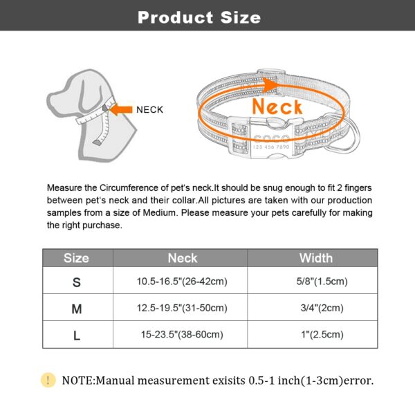 Dog's Striped Reflective Collar - Image 8