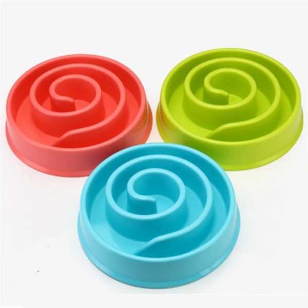 Pet's Feeding Spiral Shaped Food Bowl