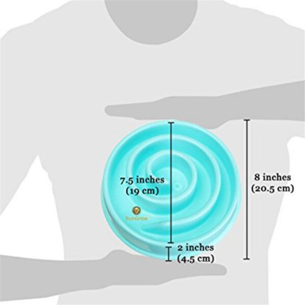 Pet's Feeding Spiral Shaped Food Bowl - Image 3