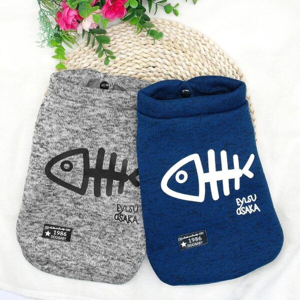 Cute Fish Printed Dog Vest - Image 4