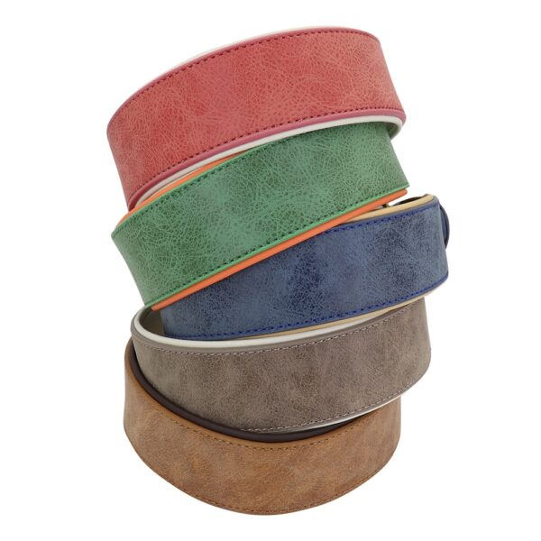 Soft Padded Wide Leather Dog Collar - Image 6