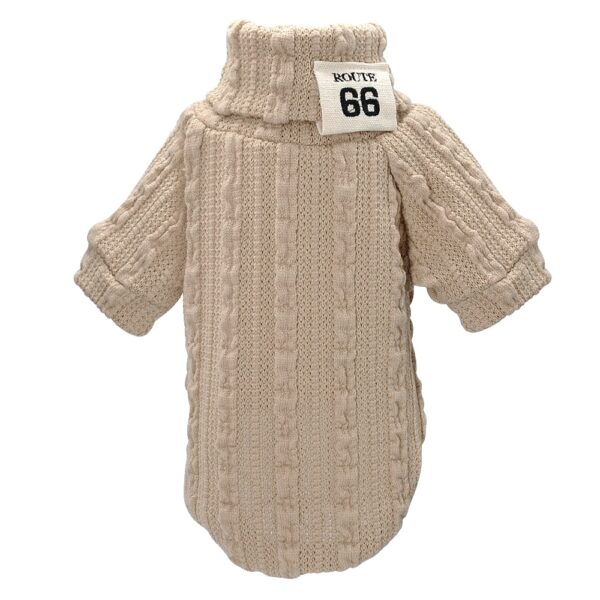 Warm Wool Knitted Turtleneck Cat Sweater - Image 6