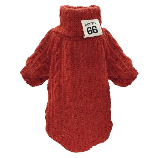 Warm Wool Knitted Turtleneck Cat Sweater - Image 5