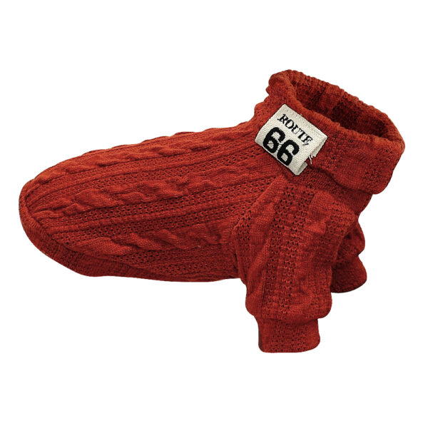Warm Wool Knitted Turtleneck Cat Sweater - Image 4