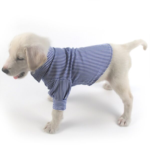 Dog's Casual Striped Shirt - Image 4