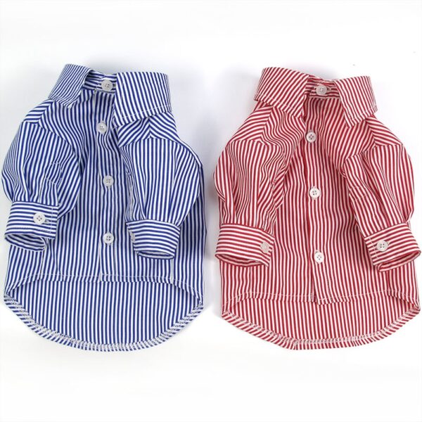 Dog's Casual Striped Shirt - Image 7