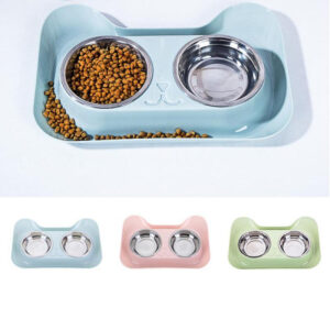 Durable Double Stainless Steel Bowl