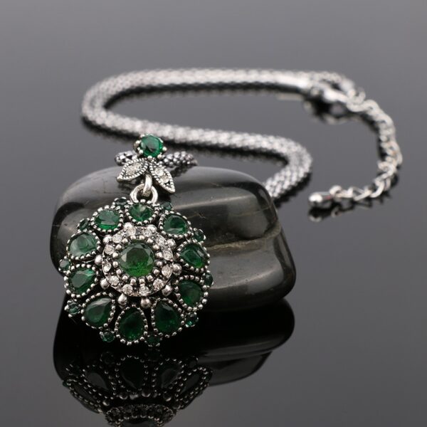 Women's Floral Crystal Necklace - Image 6