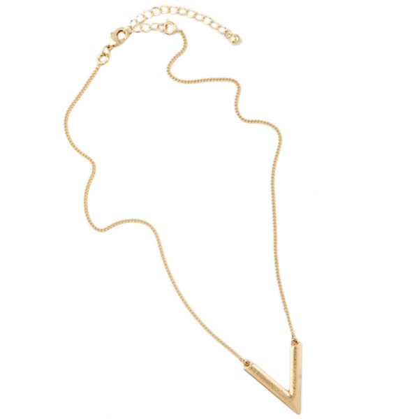 Marble Triangle Shaped Pendant Necklace - Image 4