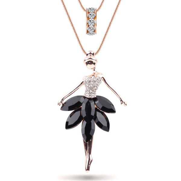 Cute Ballerina Shaped Pendant Necklace - Image 4