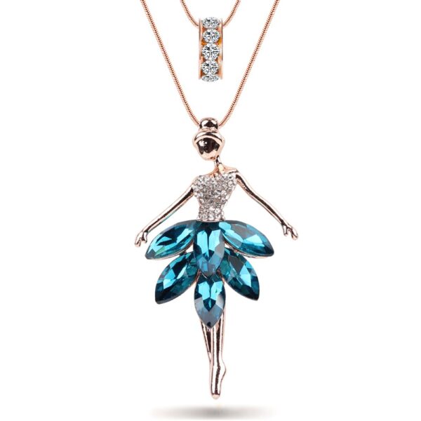 Cute Ballerina Shaped Pendant Necklace - Image 3