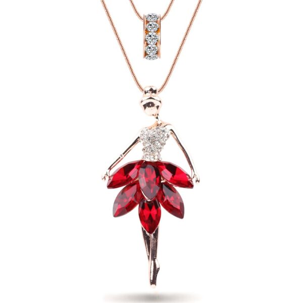Cute Ballerina Shaped Pendant Necklace - Image 5