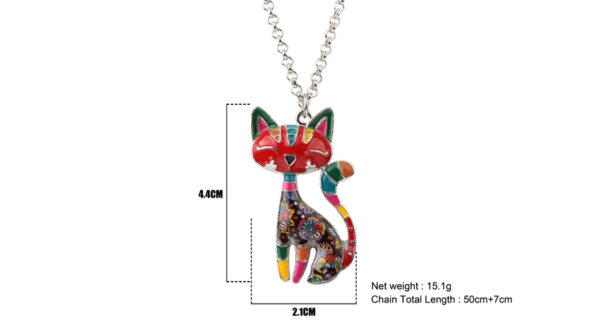 Cat Shaped Pendant Necklace for Women - Image 10