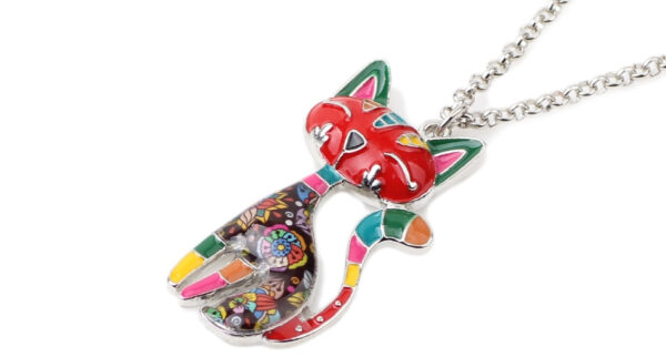 Cat Shaped Pendant Necklace for Women - Image 8