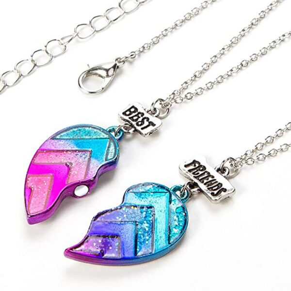 BFF Heart Pendant Necklace - Image 5