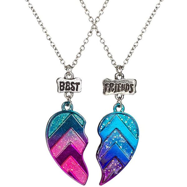 BFF Heart Pendant Necklace - Image 3