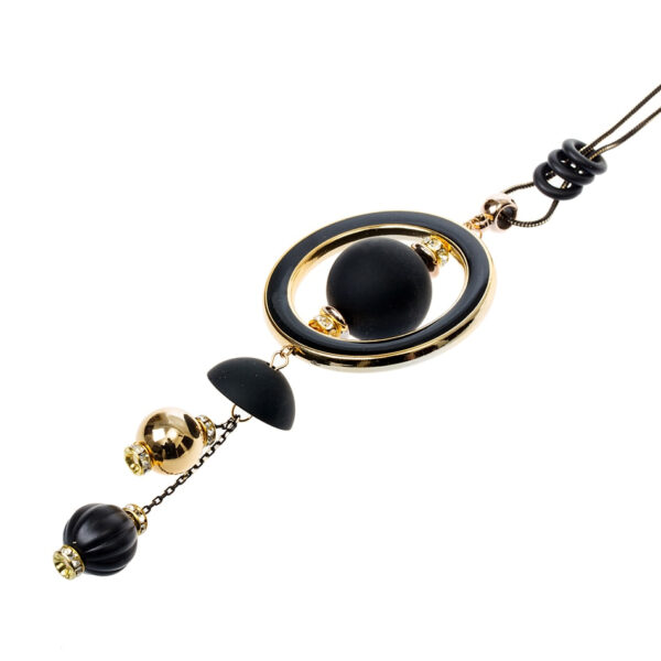 Women's Geometric Wooden Pendant Necklace - Image 5
