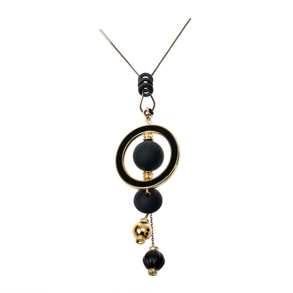 Women's Geometric Wooden Pendant Necklace