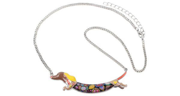 Fashion Necklace with Colorful Dachshund Pendant - Image 8
