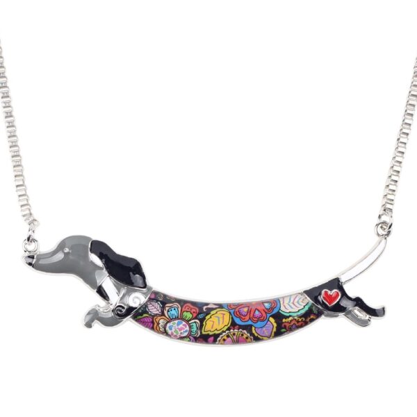 Fashion Necklace with Colorful Dachshund Pendant - Image 5