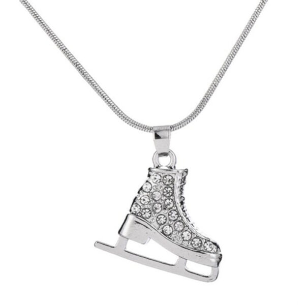 Ice Skates Shaped Pendant Necklace - Image 3