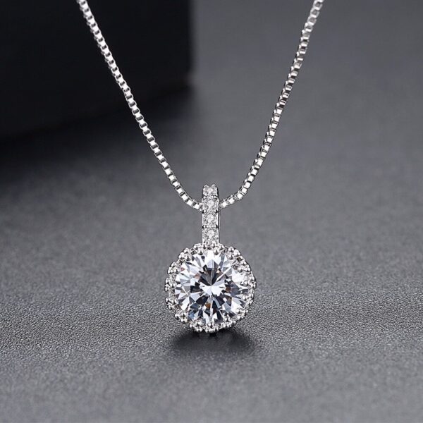 Women's Crystal Decorated Pendant Necklace - Image 5