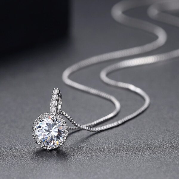 Women's Crystal Decorated Pendant Necklace - Image 6