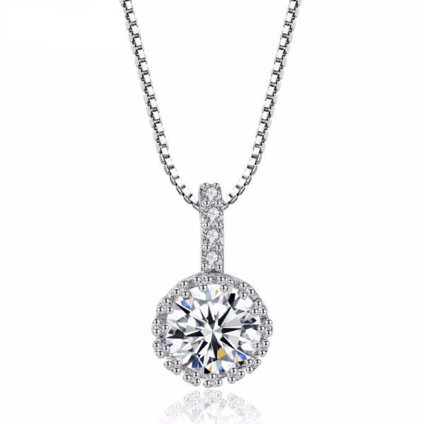 Women's Crystal Decorated Pendant Necklace - Image 3