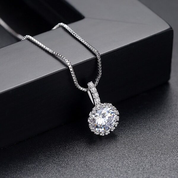 Women's Crystal Decorated Pendant Necklace - Image 7