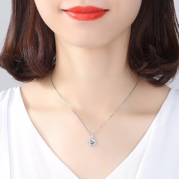 Women's Crystal Decorated Pendant Necklace - Image 4