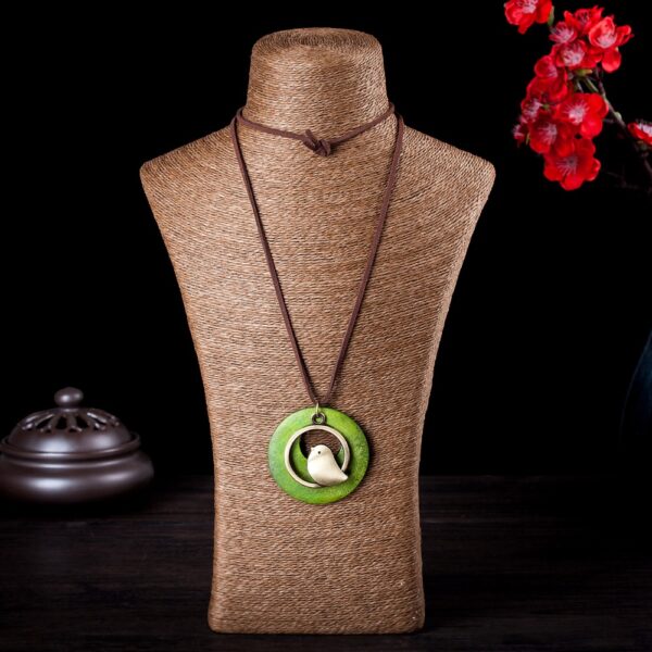 Women's Vintage Necklace with Bird - Image 5
