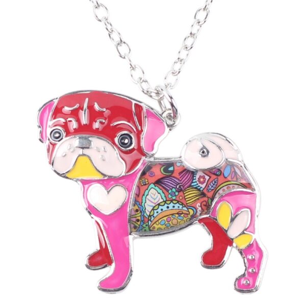 Amazing Pug Dog Shaped Colorful Women's Pendant - Image 3