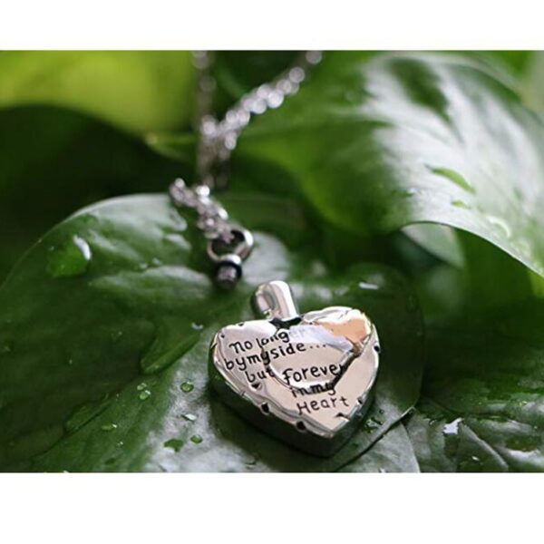Women's Heart Shaped Memorial Necklace for Ashes - Image 7