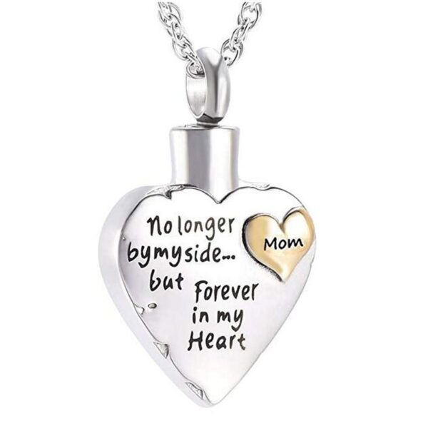 Women's Heart Shaped Memorial Necklace for Ashes - Image 3