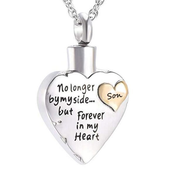 Women's Heart Shaped Memorial Necklace for Ashes - Image 6