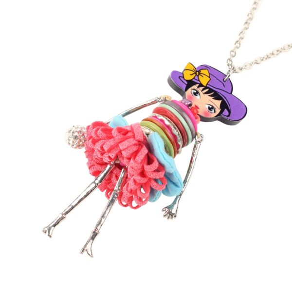 Cute Crystal Doll Necklace - Image 5