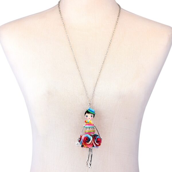 Cute Crystal Doll Necklace - Image 6