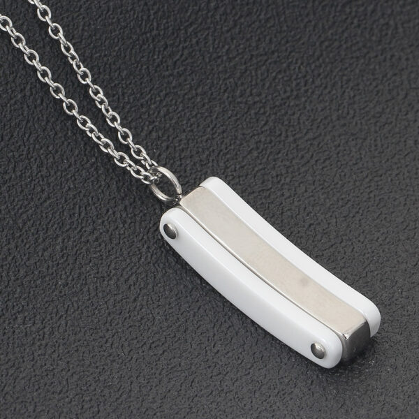 Geometric Ceramic Pendant Necklace - Image 3