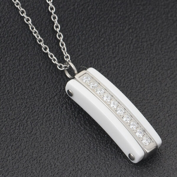Geometric Ceramic Pendant Necklace - Image 6